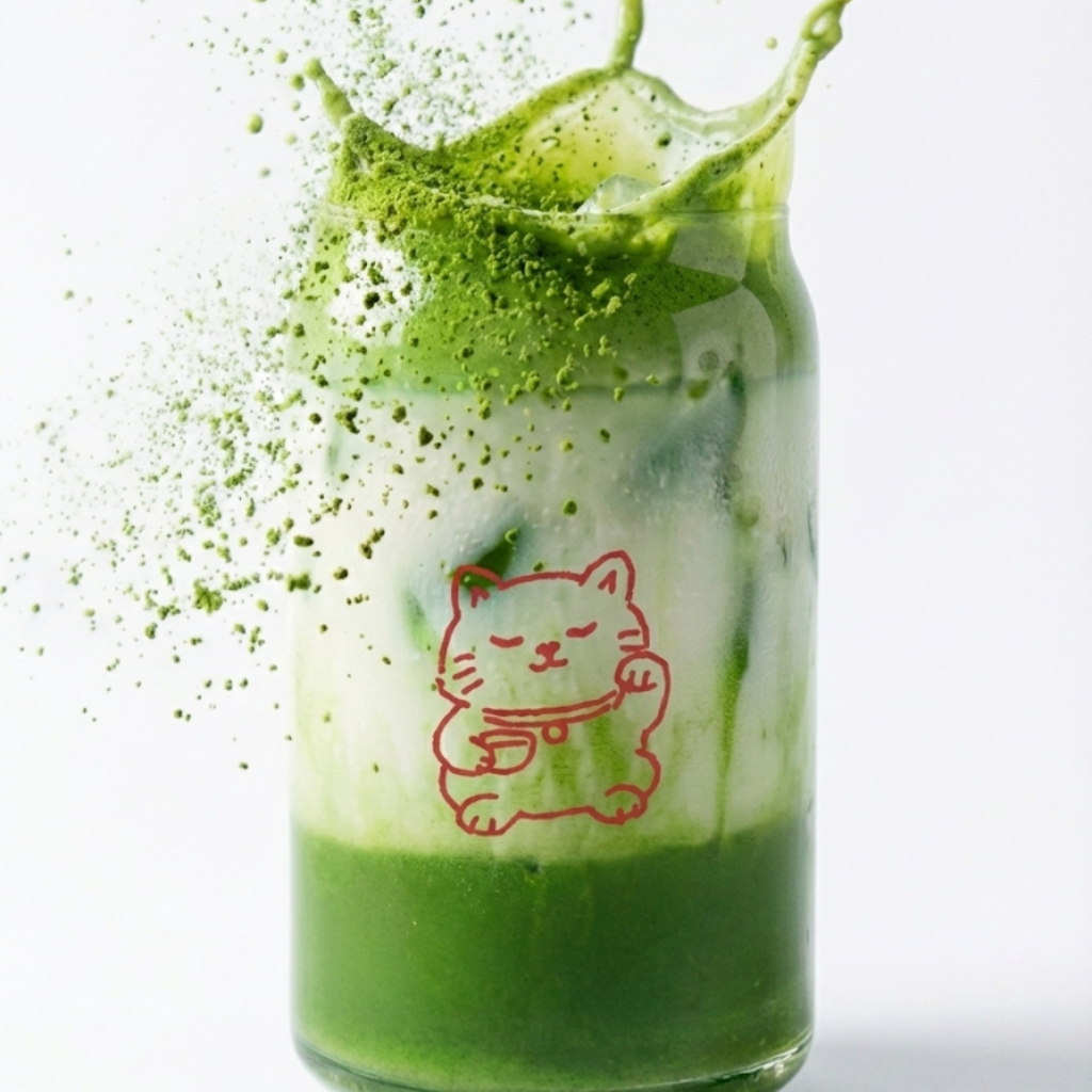 Lucky Cat Can Glass – Aesthetic Iced Coffee & Matcha Tumbler